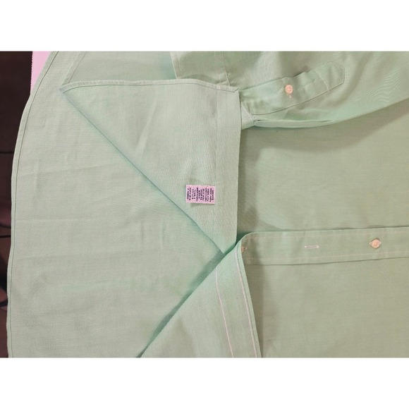 Ralph Lauren Mens Green Striped Classic Fit Long Sleeve Button Down XL 17 1/2 - Picture 9 of 9